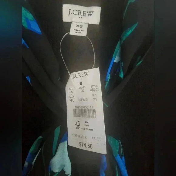 J.Crew sweater with floral scarf - Picture 3 of 4